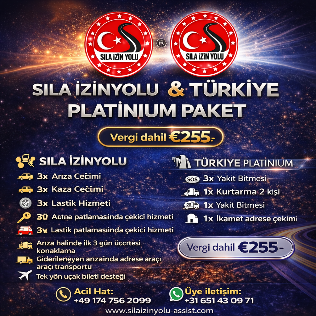 Sıla Yolu&Türkiye Platinum Paketi €255,00 Ehliyet no,Türkiye İl ve İlçe ekleyiniz