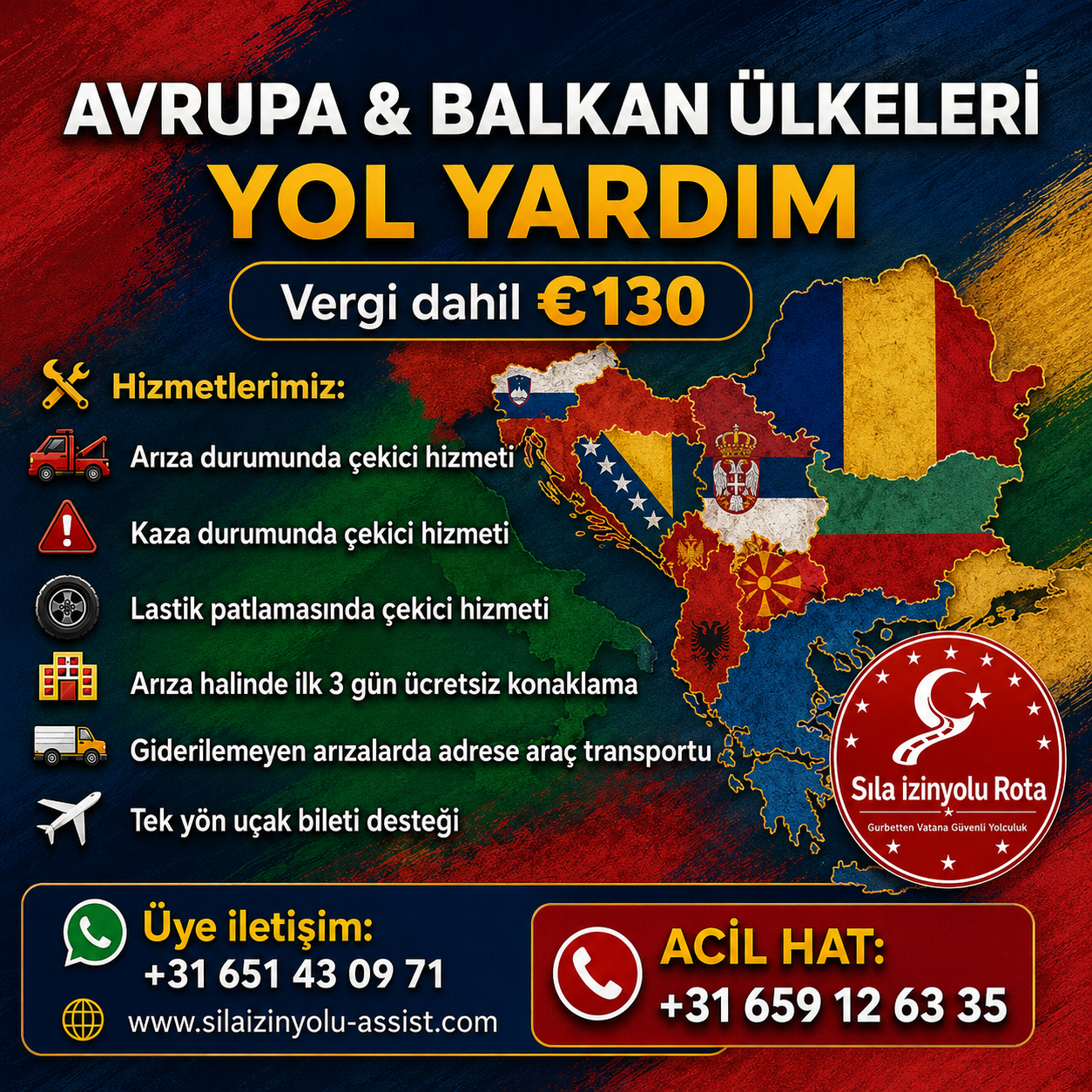 Si-Assist Avrupa & Balkan Ülkeleri Paketi €130
