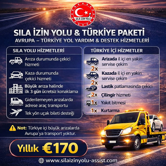 Sıla Yolu & Türkiye Temel Paket €170,-                  Ehliyet numarası,İl ve ilçe ekleyin