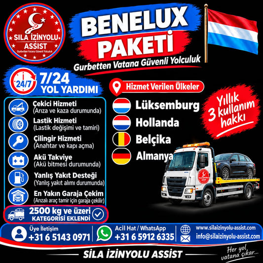 Benelux&Sıla yolu Paketi             €240,00,- Per jaar