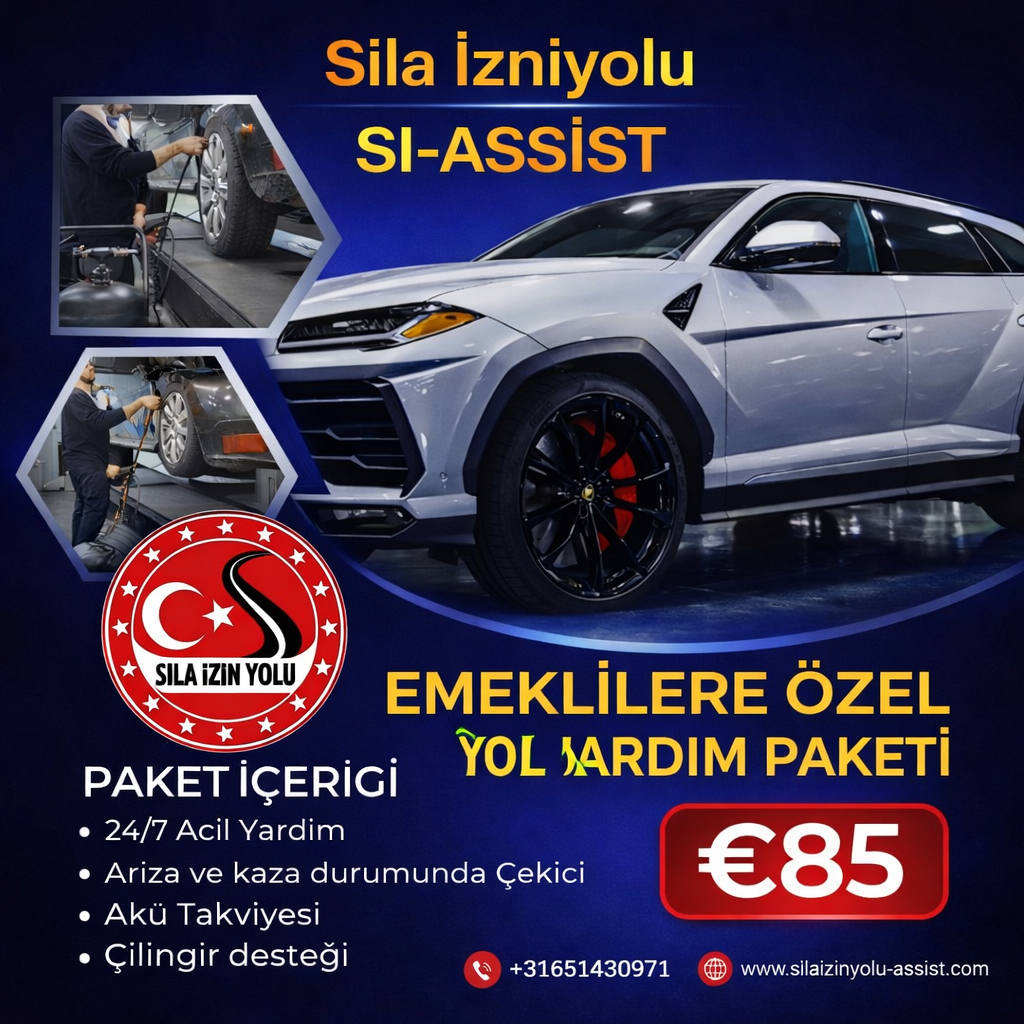 Kısa Dönem 5 Günlük Tek Yön Yol Yardım Paketi €85,00